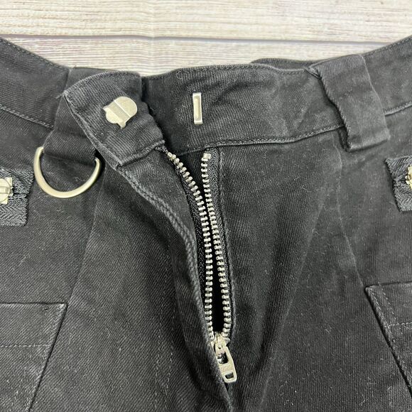 I Am GIA Ursa Black Cargo Utility Pants Size XS Y2K - Picture 9 of 12